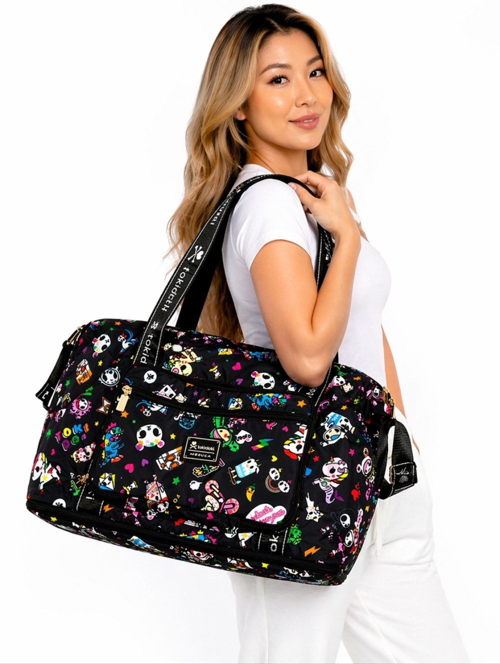 TOKIDOKI Unicorno Duffle Bag XL Travel Weekender Foldable Tote Gym Bag Carry-On